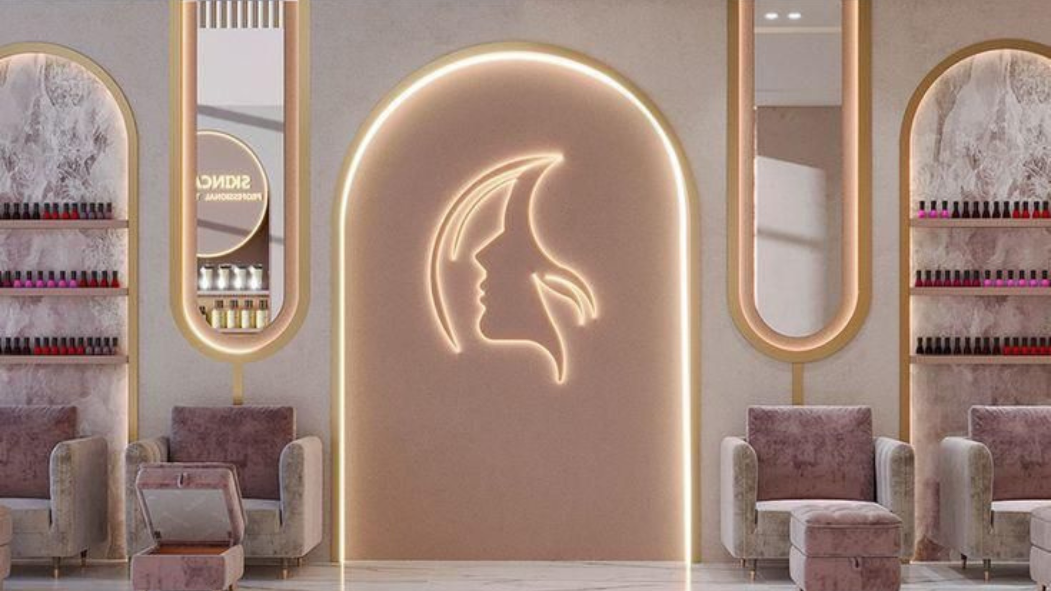 beauty salon interior design dubai