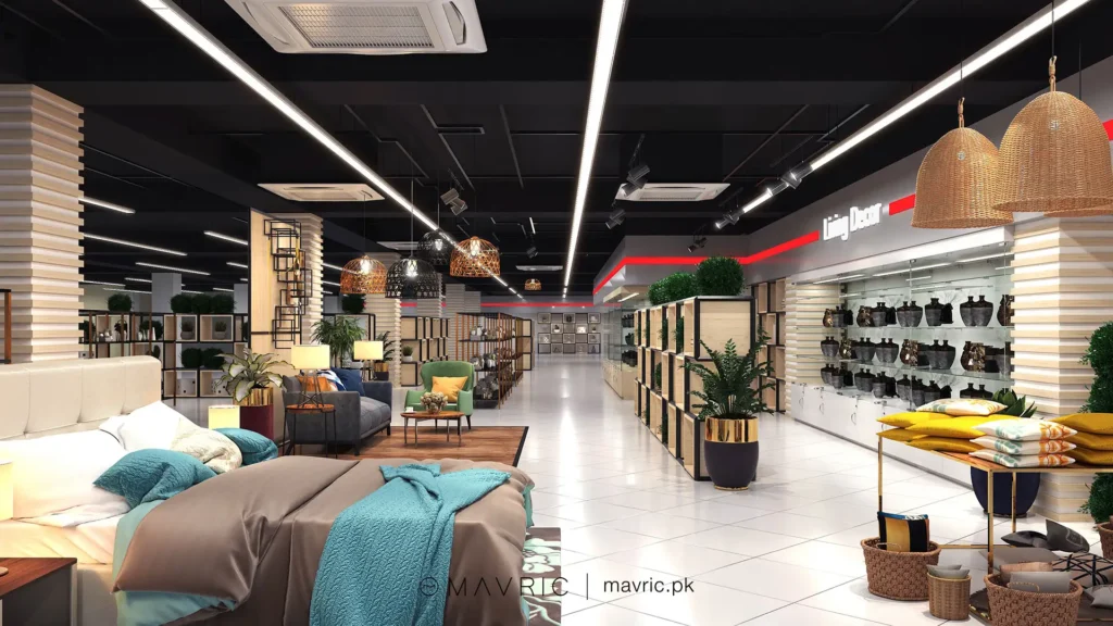 architectural interior design retail commercial building design lahore aslam supermarket 09